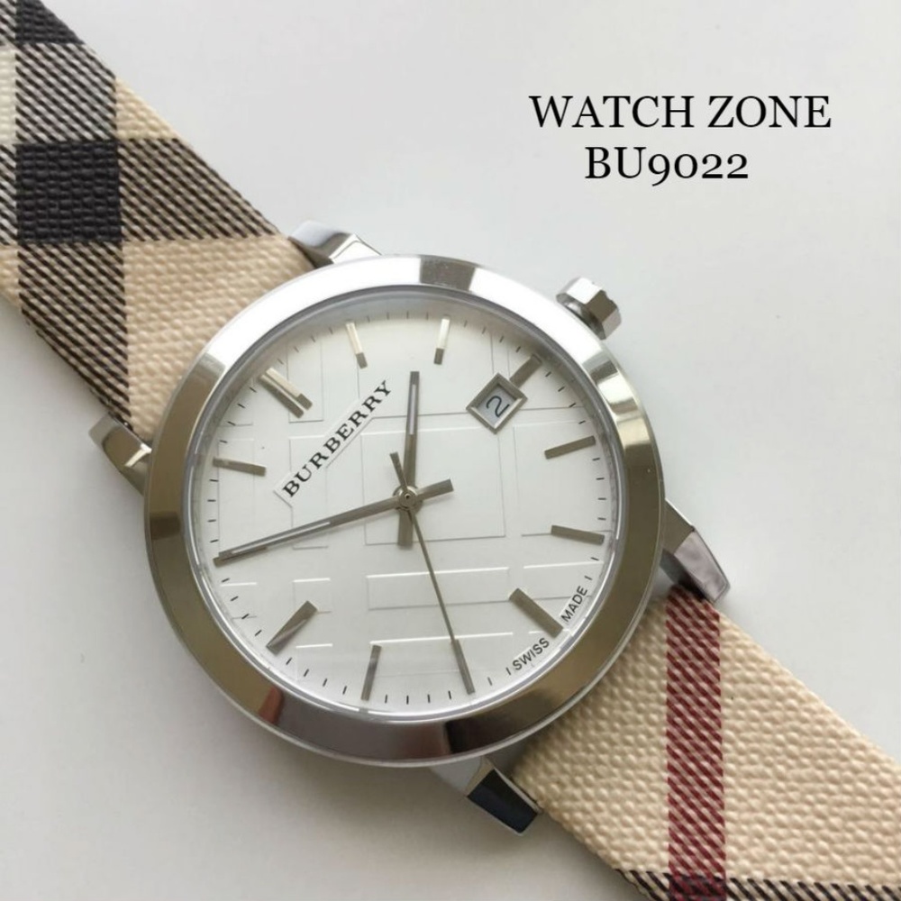 Women's Burberry Swiss Check Band Watch BU9022
